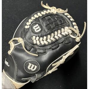 Wilson A360 T-Ball Youth Baseball Glove RHT Black White 5-Finger Boys Beginner